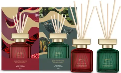 Produktbild von Ipuro Duftdiffusor-Set Whispering Rose Emerald Forest 2x50ml