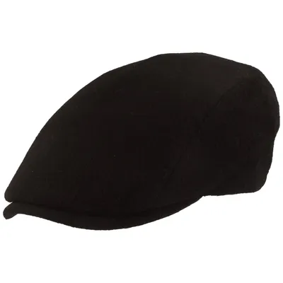 Fiebig Schiebermütze 100% Kaschmir Flatcap in schwarz