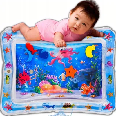 Produktbild von Wassermatze für Babys XXL – Sensory-Spielmatte – Pädagogisches Wasserkissen für Bauchlage – BPA-frei – Entwicklungsspielzeug