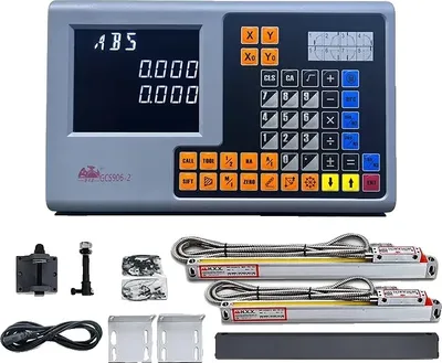 Obrázek produktu pro HXX 2-osá sada LCD DRO, vysoká přesnost s rozlišením 5 µm, přizpůsobené délky od 50 mm do 1000 mm, DRO a 2 stupnice