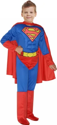 Image de Costume Superman™ musclé pour enfant bleu-rouge 3 à 4 ans