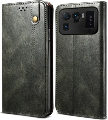 Produktbild von Xiaomi Mi 11 Ultra Hülle, LaimTop Leder Flip Brieftasche Schutzhülle für Xiaomi Mi 11 Ultra Grün