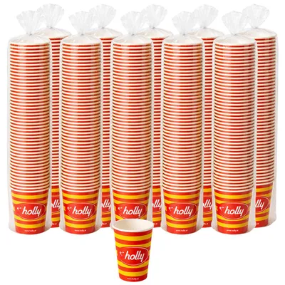 Produktbild von 1000x holly Kaffeebecher 180ml Coffee to Go holly Pappbecher 7oz Papierbecher stabil auslaufsicher recycelbar für Kaffeeautomat Party Heißgetränke Kaltgetränke Austria