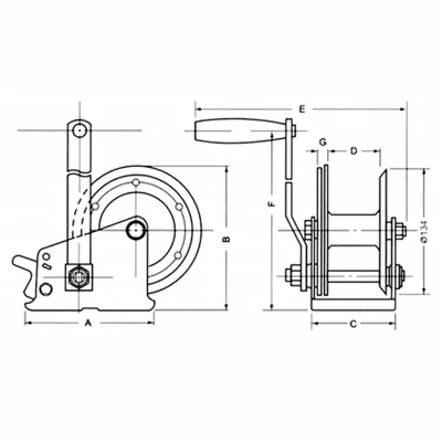 Immagine prodotto di Argano manuale Toolland 420 kg