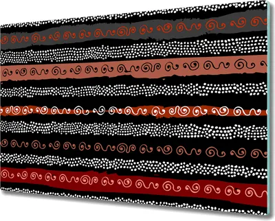 Produktbild von Glas Schneidebrett Herdabdeckplatten Schneideplatten - 80x52 cm - afrikanischer Stil