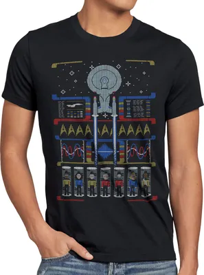 Produktbild von style3 NCC 1701 D Ugly Sweater Herren T-Shirt enterprise x-mas pulli weihnachten