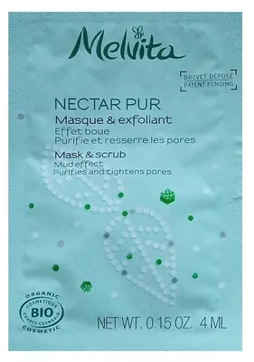 Image de Melvita, Nectar Pur Bio, Masque peeling purifiant pour le visage, 4 ml *Échantillon