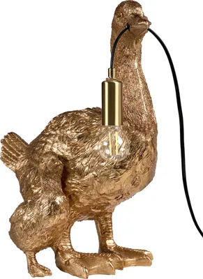 Obrázek produktu pro BELIANI Stolní lampa zlatá polyresin zvířecí motiv tvar kachny moderní glamour styl noční lampa obývací pokoj ložnice