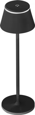 Produktbild von Kabellose dimmbare LED Tischleuchte – Touch-Steuerung, USB-Ladung, 4000 mAh, stilvolle schwarze Hochbeinlampe, dreifarbiges Nachtlicht