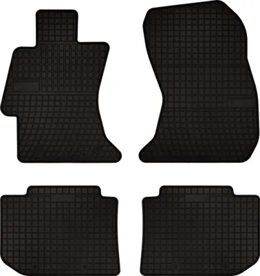Produktbild von Gummi-Fußmatten für Subaru Impreza IV 2011-2016 (Schrägheck/Limousine) – 4-tlg, Schwarz, passgenau – Wielganizator SolidPRO