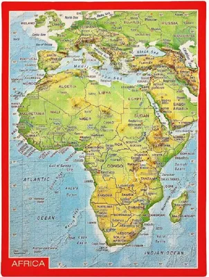 Produktbild von Reliefpostkarte Afrika