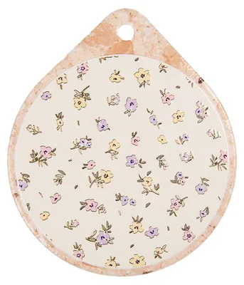 Productafbeelding van Clayre & Eef panonderzetter, 20x23 cm, beige, keramiek, met bloemenmotief