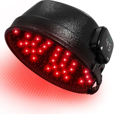 Zdjęcie produktu dla Czapka laserowa na porost włosów LED bezprzewodowa 660nm 850nm