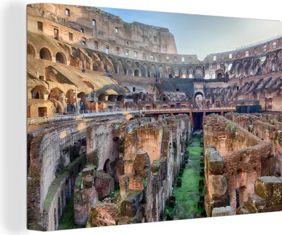 Produktbild von OneMillionCanvasses® - Leinwandbilder - 140x90 cm, Kolosseum - Rom - Italien, Wandbilder Kunstdruck Wanddekoration