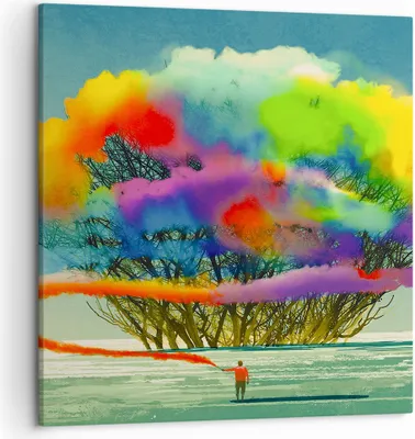 Produktbild von Bild auf Leinwand - Leinwandbild - Abstraktion Natur - 50x50cm - Wand Bild - Wanddeko - Wandbilder - Leinwanddruck - Bilder - Kunstdruck - Wanddekoration - Leinwand bilder - Wandkunst - AC50x50-3728