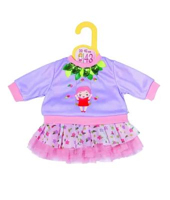 Produktbild von Dolly Moda Pulli + Tutu Baumschaukel 43 cm, Puppenoutfit aus Shirt und Rock