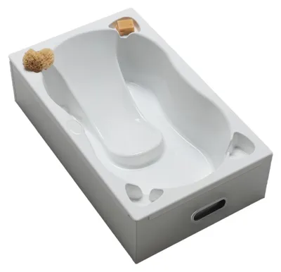 Baby Badewanne 74x45x19 cm ergonomisch mit Griffen
