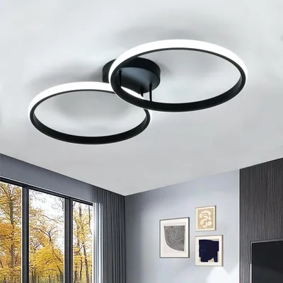 Produktbild von Ceiling Light - Black Aluminium Frame, White Light