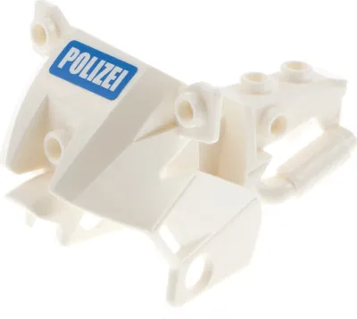 Produktbild von 1x Lego Motorrad City Verkleidung weiß Sticker Polizei blau Gehäuse 52035pb11