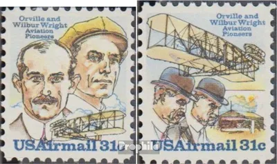 Produktbild von Briefmarken USA 1978 Mi 1362-1363 (kompl.Ausg.) postfrisch 1.Motorflug Brüder Wright