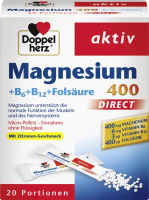 Produktbild von Doppelherz | Aktiv Magnesium 400 | 20 Portionen