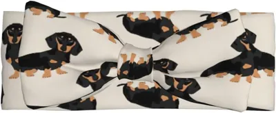 Productafbeelding van Babyhaarbanden met teckelprint en strik voor meisjes, pasgeborenen, peuters en kinderen, kleurrijk