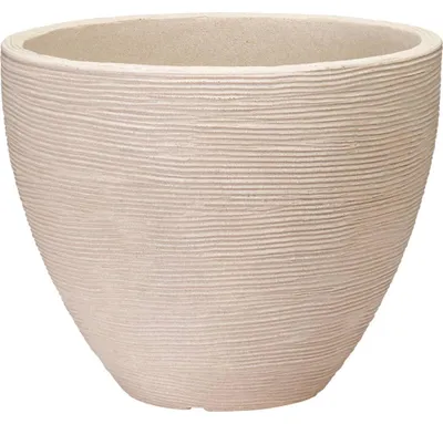 Produktbild von Geripptes Pflanzgefäß Durchmesser 40 x 31 cm Sand