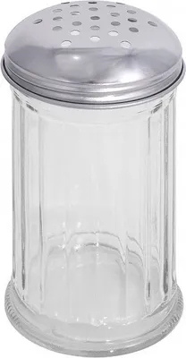 Produktbild von Streuer, Glas/Edelstahl, 3 verschiedene Kappen wählbar, 0,3 Liter : Käsestreuer Variante: Käsestreuer