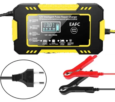 Produktbild von Batterieladegerät, 6A Ausgang, LCD-Display, 6A gelb EU