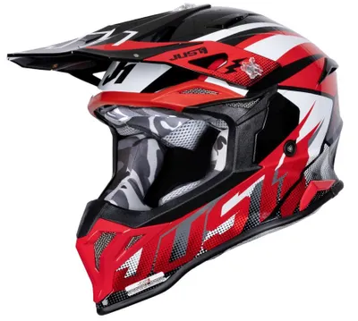 Produktbild von JUST1 J39 REVO rot weiß schwarz M Helm