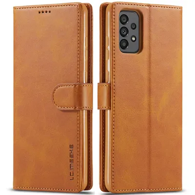 Obrázek produktu pro Pouzdro pro Samsung Galaxy A33 5G, kožené flipové pouzdro s magnetickým uzávěrem a stojánkem, ochranné pouzdro Žluť