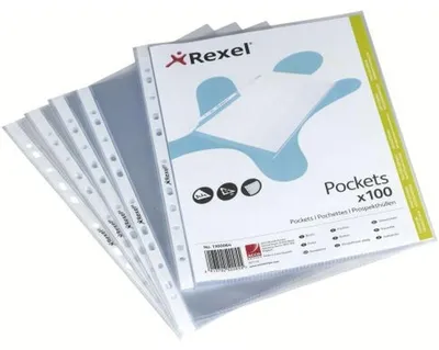 Produktbild von Rexel Prospekthülle A4 PP, fs (100), Legal, Transparent, Polypropylen (PP), Porträt, 0,08 mm, 255 mm
