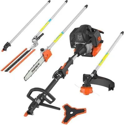 Produktbild von Benzinmotor 5-faciliteiten Multitool - Leistungsstark 52cc 3 PK mit Heckschere, Dübelbohrsystem und Dübelbohrer
