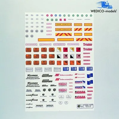 Produktbild von Wedico Dekor Zugmaschine Auflieger Anhänger Europa
