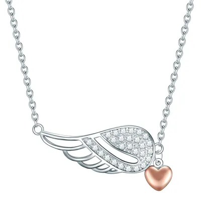 Produktbild von Rafaela Donata Halskette Herz/Flügel Sterling Silber Zirkonia 42,0 cm Basiskette + 7,0 cm Verlängerung 50110019
