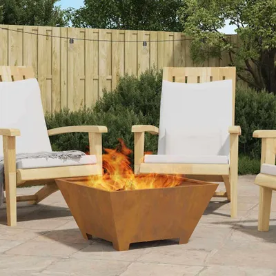 Produktbild von "im Angebot" Feuerstelle Braun 60x60x30 cm Wetterstahl - Feuerkörbe & -schalen CC24488
