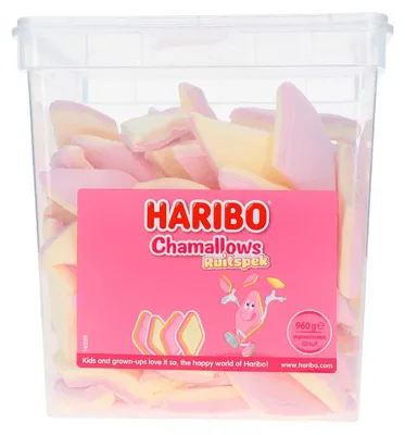Immagine prodotto di Haribo - Chamallows al rabarbaro, vasetto da 120 pezzi