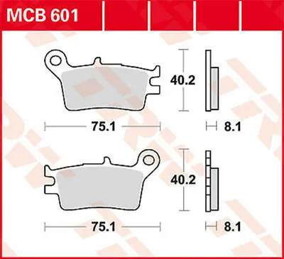 Obrázok produktu pre Sada brzdových doštičiek TRW MCB601 CRM250R