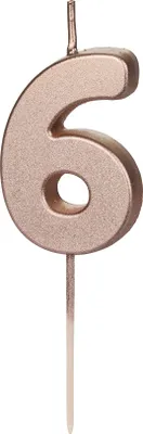 Zdjęcie produktu dla wieczka urodz.Cyferka 6 róż.złoto 4,5cm 36666