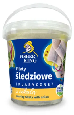 Zdjęcie produktu dla Filety śledziowe z cebulą 1100g Fisherking