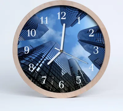 Produktbild von Holzuhr 30fi cm wanduhr - Gebäude Architektur