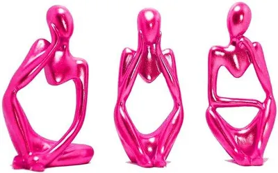 Produktbild von Moderne Skulptur Dekoration rosa Figur
