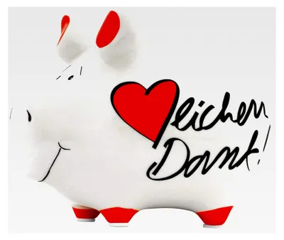 Produktbild von Sparschwein Kleinschwein - Herzlichen Dank