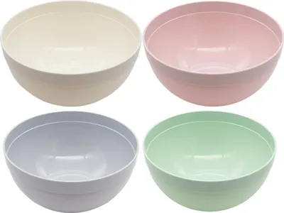 Produktbild von 4x Salatschüssel Kunststoffschüssel Salatschale Rührschüssel Schüssel Schale Rund 6 Liter 28 cm x 13,5 cm