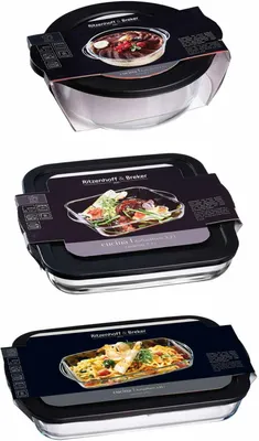 Produktbild von Ritzenhoff & Breker Cucina Auflaufform mit Frischhaltedeckel 3er Set groß