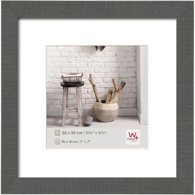 Immagine prodotto di Cornice in legno con superficie rustica, grigia, dimensioni 20x20 cm, marca Walther Home