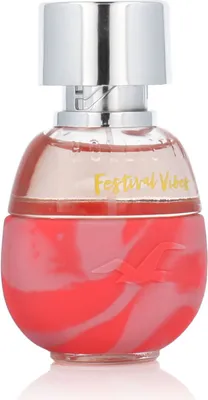 A bottle of Hollister Festival Vibes for Her Eau de Parfum.