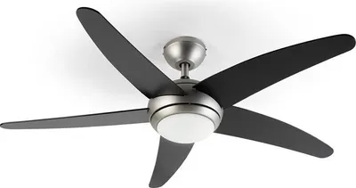 Image de Klarstein Bolero - Ventilateur de plafond 2 en 1 , diamètre de 134 cm, lampe avec puissance 55 W, pales en bois, télécommande, 50 dB, 3 vitesses: rapide, moyenne, lente - noir
