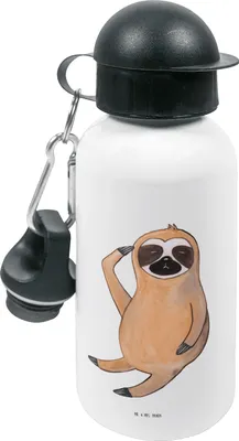 Produktbild von Mr. & Mrs. Panda Wasserflasche Faultier Vogel - Weiß - Geschenk, Morgenmuffel, Trinkflasche Kindergarten, outdoor, Spinner, Angespannt, Kinder, Nachdenklich