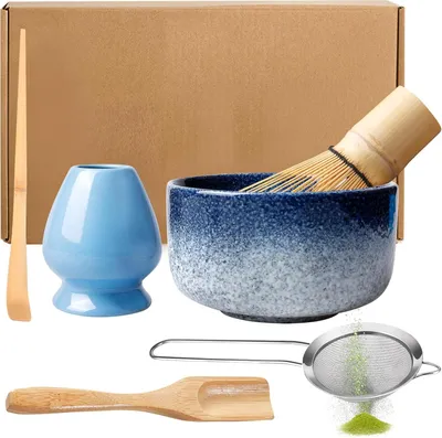 Produktbild von Vollständiges Matcha-Teeset - Hochwertige Materialien - Set von 6